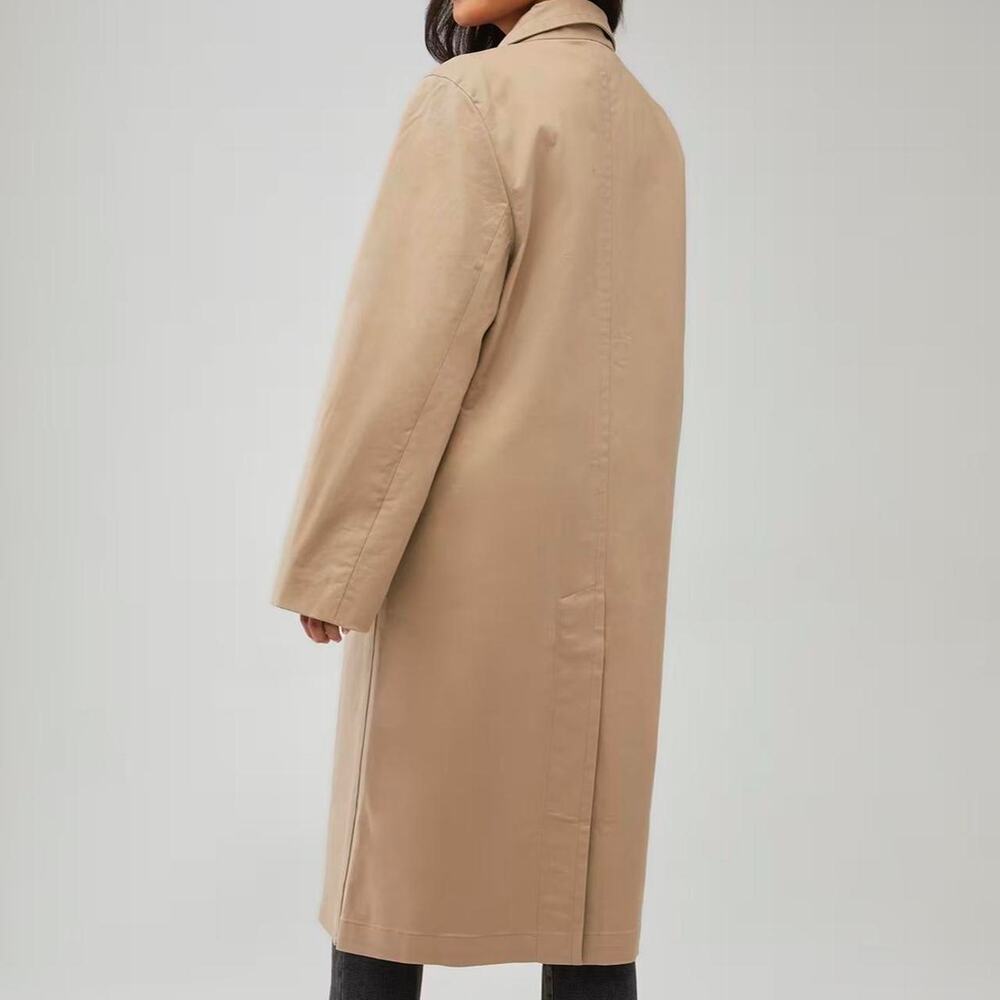 New Good American Women’s Mac Coat – Size Medium (Beige) - Picture 2 of 8
